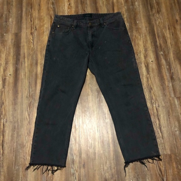 Rolla's Jeans Men's 34 Relaxo Relaxed Fit Chopped Cropped in Stone Black Denim - Picture 1 of 9